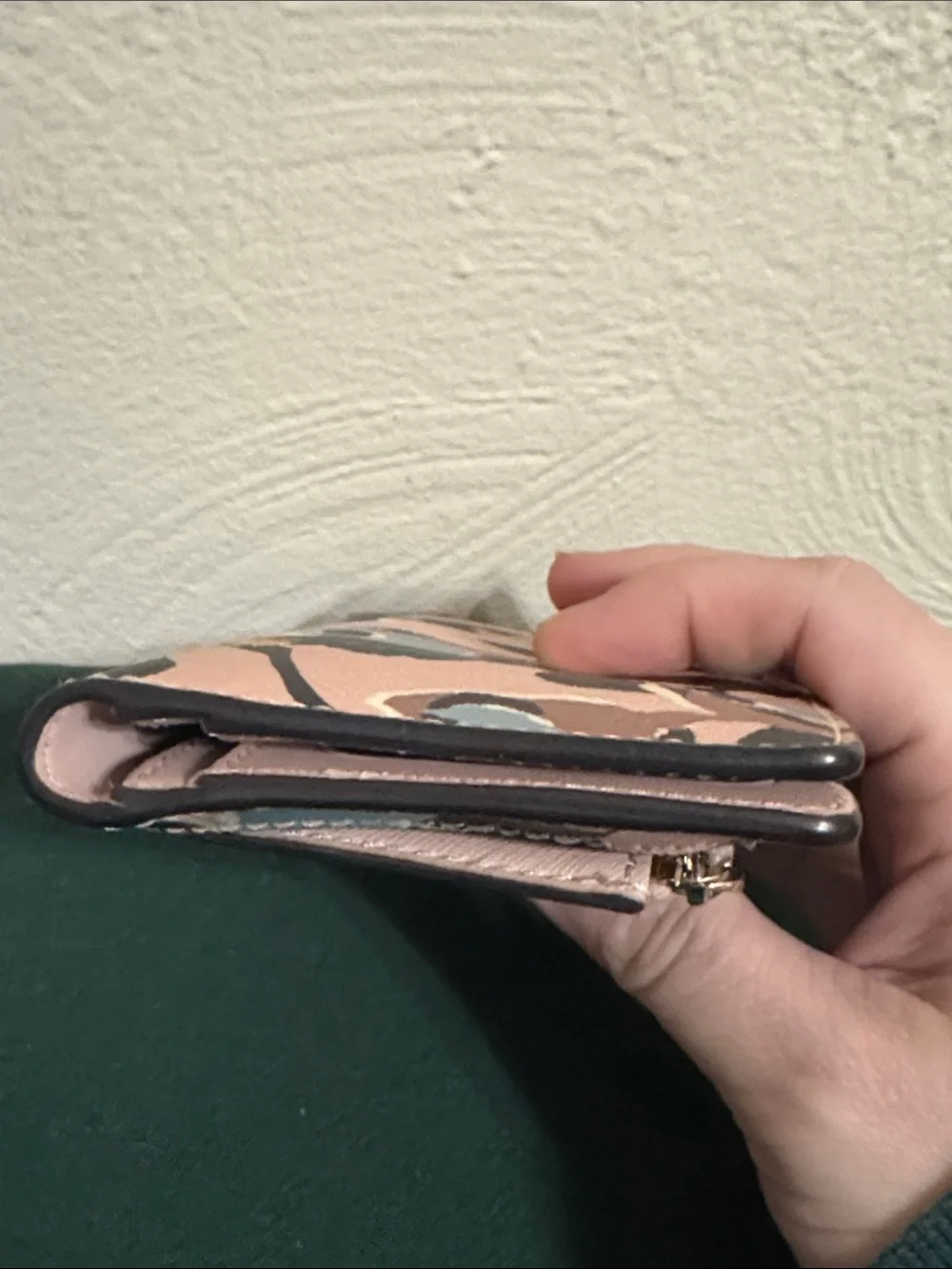 kate spade Pink Floral Print Continental Wallet with Blue Accents - Picture 4 of 9